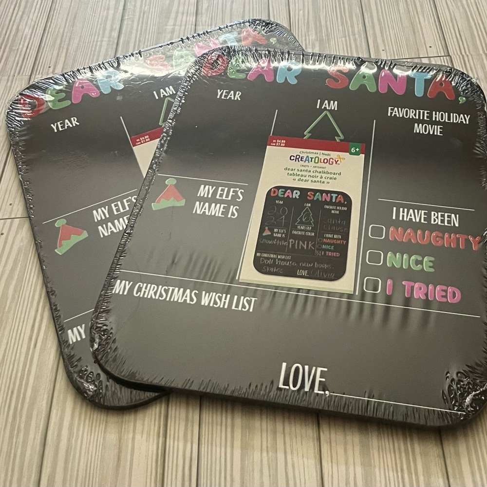 Michaels Holiday Chalkboard Activity Set - Black and Red